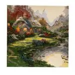 Комплект за рисуване по номера 30x30см , Вилата на Еверет - Craft Buddy