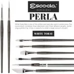 Четка бяла синтетика, скосен връх, Dagger No1/4, Perla 1436 - ESCODA