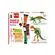 Дървен 3D Пъзел Dino 2 броя, с бои за оцветяване, Marabu Kids -Marabu