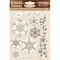 Гумен печат High definition stamps  WTKCC167 (14x18см) ,Snowflakes - Stamperia